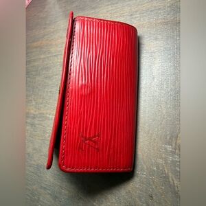Louis Vuitton Red Epi Leather 6 Key Holder.